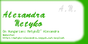 alexandra metyko business card